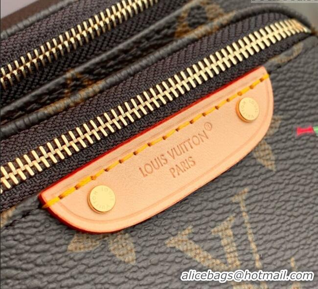 Top Design Louis Vuitton LV x TM Mini Bumbag in Brown Cherry Monogram Canvas M13449 Brown 2025