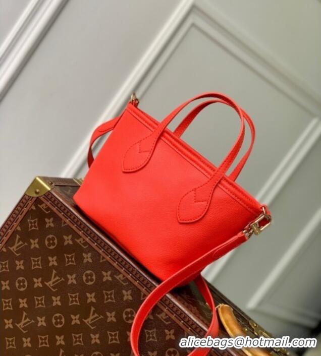 Top Quality Louis Vuitton LV x TM Neverfull Inside Out BB Tote Bag in Blue Cherry Monogram Denim M14997 2025