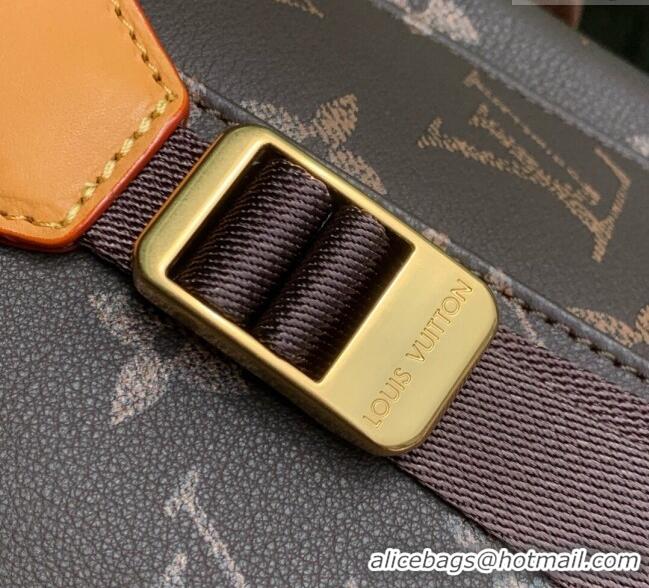 Top Grade Louis Vuitton Mens Christopher MM Backpack Bag in Monogram Canvas and Leather M14038 Apricot 2025