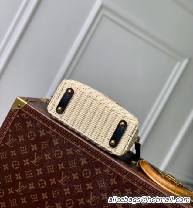 Unique Grade Louis Vuitton Capucines Mini Bag in Rattan and Leather M26003 Black 2025
