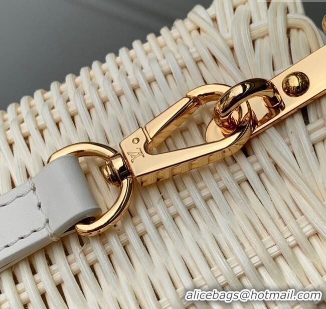 Reasonable Price Louis Vuitton Capucines Mini Bag in Rattan and Leather M26004 White 2025