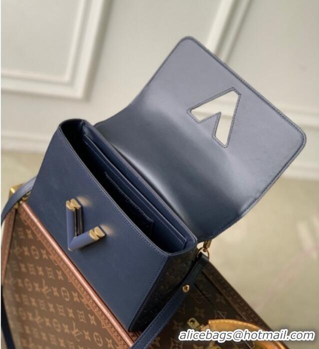 Top Design Louis Vuitton Twist MM Slim bag in Leather M14342 Navy Blue 2025