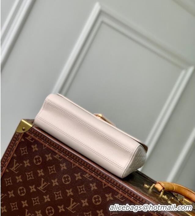 Grade Quality Louis Vuitton Twist MM Slim bag in Leather M14341 Quartz White 2025