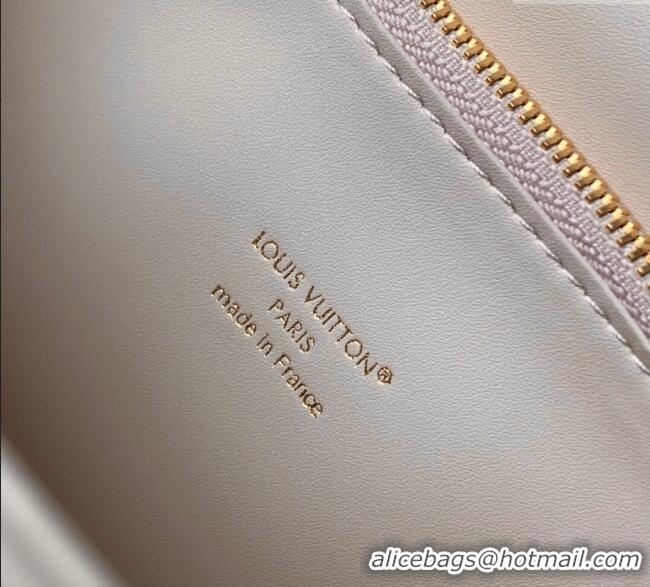 Grade Quality Louis Vuitton Twist MM Slim bag in Leather M14341 Quartz White 2025