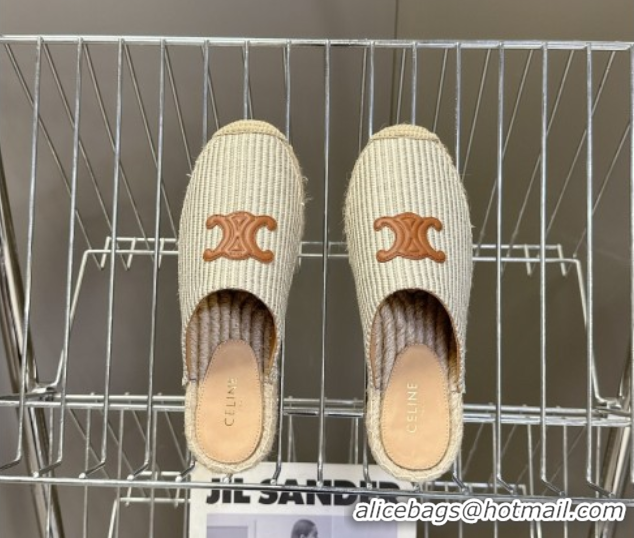 Shop Duplicate Celine Platform Les Espadrilles Mules in Oshkosh Canvas Grey 0709101