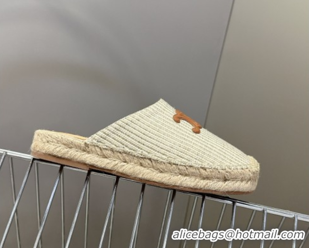 Shop Duplicate Celine Platform Les Espadrilles Mules in Oshkosh Canvas Grey 0709101