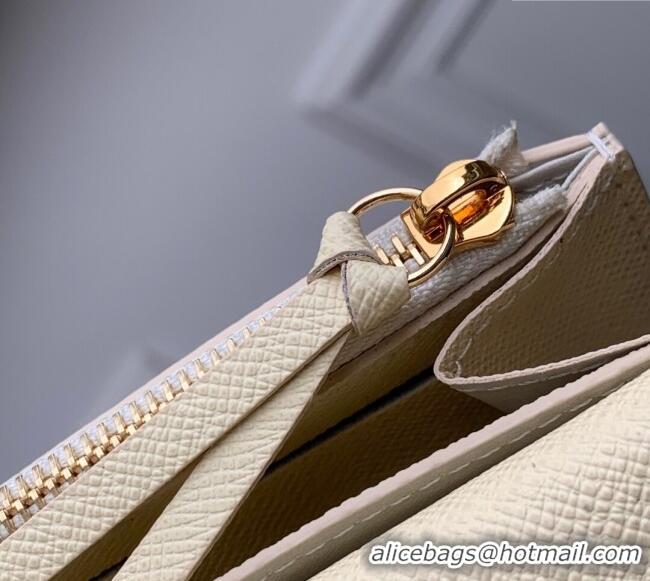 Inexpensive Louis Vuitton Rosalie Coin Purse Wallet in Damier Azur and Micro Monogram Leather M25745 Sand White 2025
