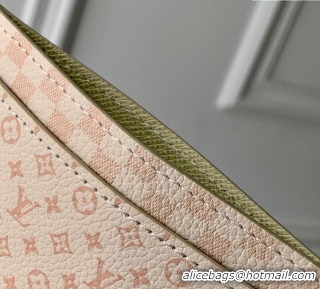 Luxury Cheap Louis Vuitton Card Holder in Micro Monogram Dune Leather M25750 Sand White/beige 2025