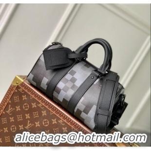 Well Crafted Louis Vuitton Mens Keepall Bandouliere 25 Bag in Damoflage Canvas M14919 Black 2025