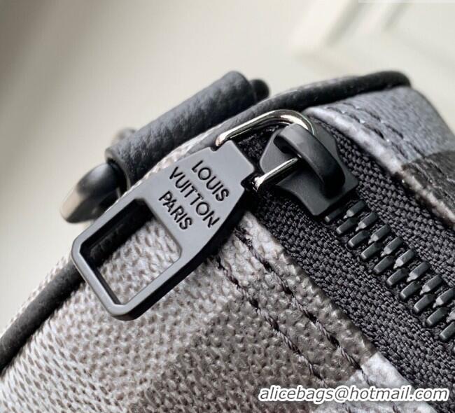 Well Crafted Louis Vuitton Mens Keepall Bandouliere 25 Bag in Damoflage Canvas M14919 Black 2025