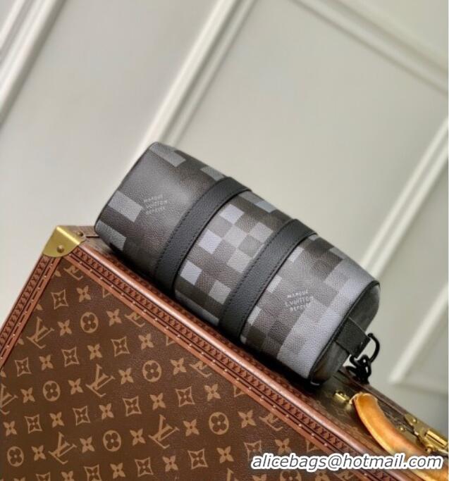 Well Crafted Louis Vuitton Mens Keepall Bandouliere 25 Bag in Damoflage Canvas M14919 Black 2025