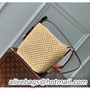 Top Quality Louis Vuitton All In BB Bucket Bag in Brown Raffia Straw M14217 2025