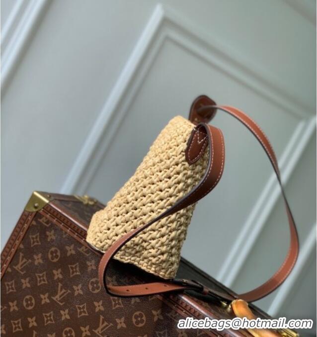 Top Quality Louis Vuitton All In BB Bucket Bag in Brown Raffia Straw M14217 2025