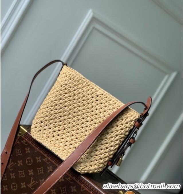 Top Quality Louis Vuitton All In BB Bucket Bag in Brown Raffia Straw M14217 2025
