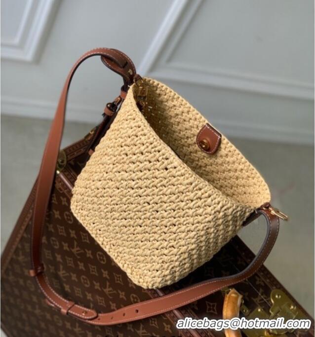 Top Quality Louis Vuitton All In BB Bucket Bag in Brown Raffia Straw M14217 2025