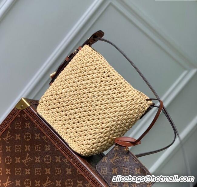 Top Quality Louis Vuitton All In BB Bucket Bag in Brown Raffia Straw M14217 2025