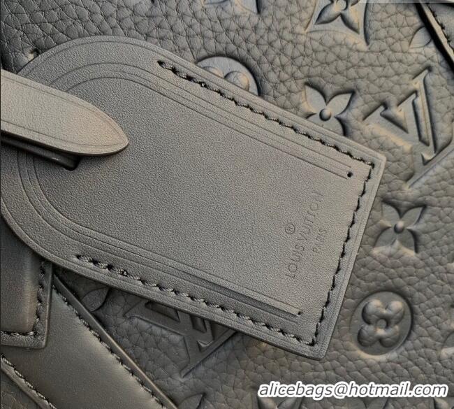 Top Design Louis Vuitton Mens Sac Plat NV bag in Black Taurillon Leather M21866