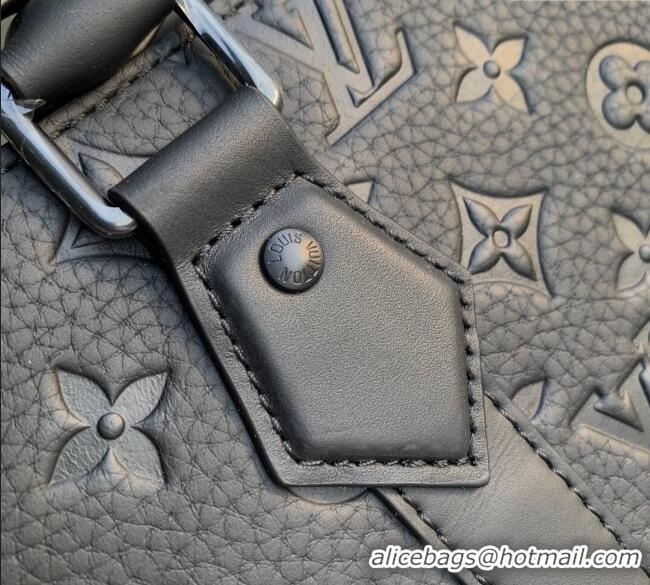 Top Design Louis Vuitton Mens Sac Plat NV bag in Black Taurillon Leather M21866