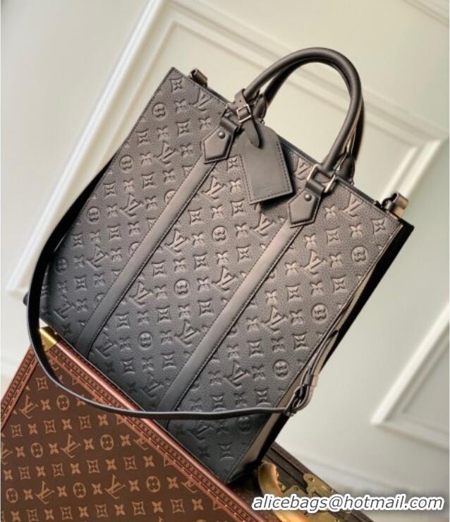 Top Design Louis Vuitton Mens Sac Plat NV bag in Black Taurillon Leather M21866