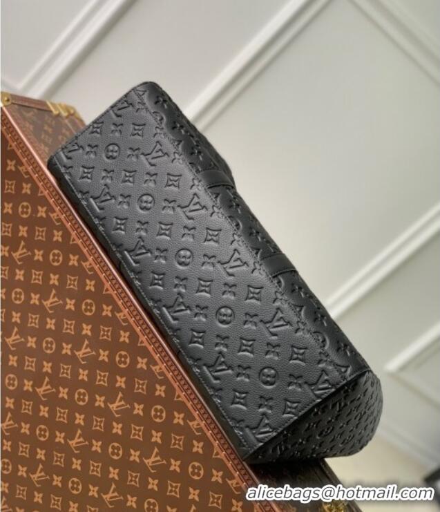Shop Promotional Louis Vuitton Mens Sac Plat 24H Tote bag in Black Taurillon Leather M21865