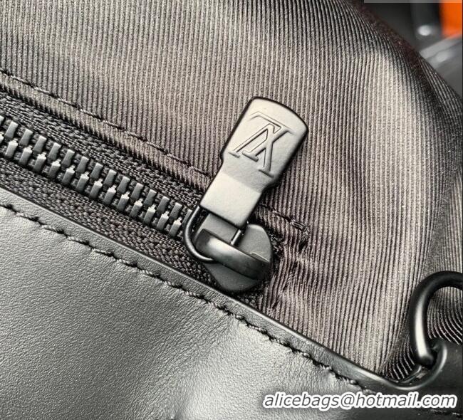 Shop Promotional Louis Vuitton Mens Sac Plat 24H Tote bag in Black Taurillon Leather M21865
