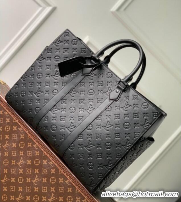 Shop Promotional Louis Vuitton Mens Sac Plat 24H Tote bag in Black Taurillon Leather M21865