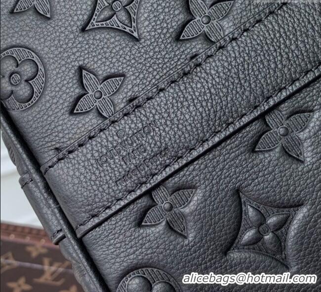 Top Grade Louis Vuitton Keepall Bandouliere 50 Travel Bag in Black Monogram Shadow Leather M44810 2025
