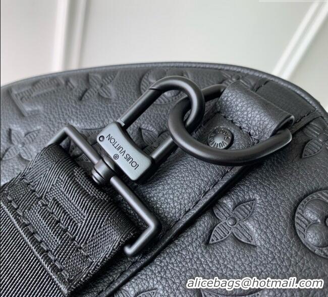 Top Grade Louis Vuitton Keepall Bandouliere 50 Travel Bag in Black Monogram Shadow Leather M44810 2025