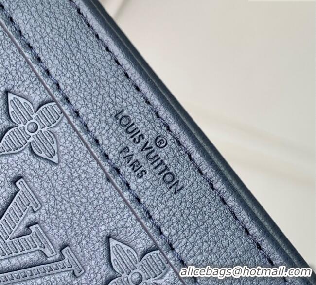 Well Crafted Louis Vuitton Mens Gaston Wearable Wallet in Monogram Shadow Leather M81115 Navy Blue 2025