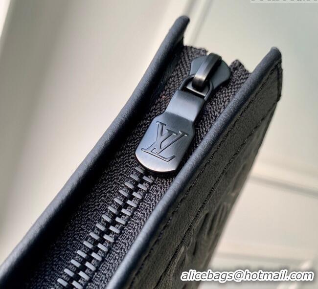 Low Cost Louis Vuitton Mens Gaston Wearable Wallet in Monogram Shadow Leather M81115 Black 2025