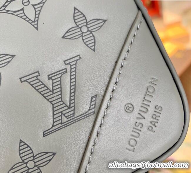 Buy Discount Louis Vuitton Mens Duo Messenger Bag in Monogram Shadow Leather Grey M46104 2025