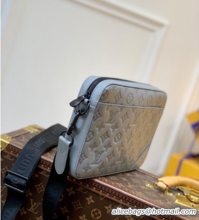 Buy Discount Louis Vuitton Mens Duo Messenger Bag in Monogram Shadow Leather Grey M46104 2025