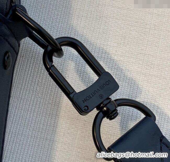 Top Quality Louis Vuitton Mens Duo Messenger Bag in Monogram Shadow Leather M45730 Navy Blue 2025