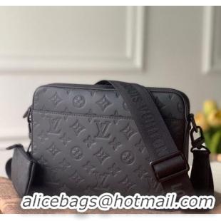 Best Price Louis Vuitton Mens Duo Messenger Bag in Monogram Shadow Leather M69827 Black 2025