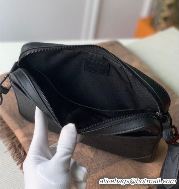 Best Price Louis Vuitton Mens Duo Messenger Bag in Monogram Shadow Leather M69827 Black 2025