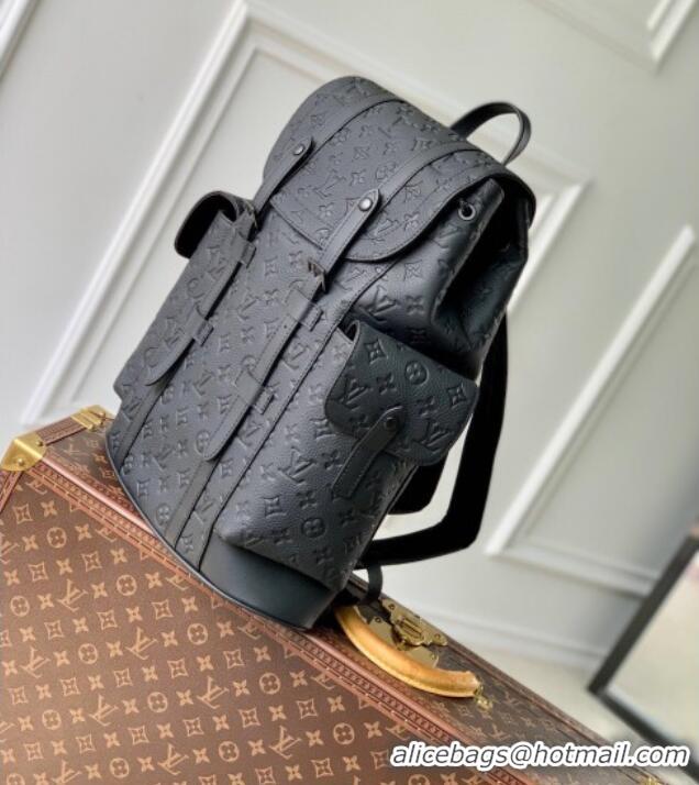 Well Crafted Louis Vuitton Mens Christopher MM Backpack Bag in Monogram Taurillon Leather M55699 Black 2025