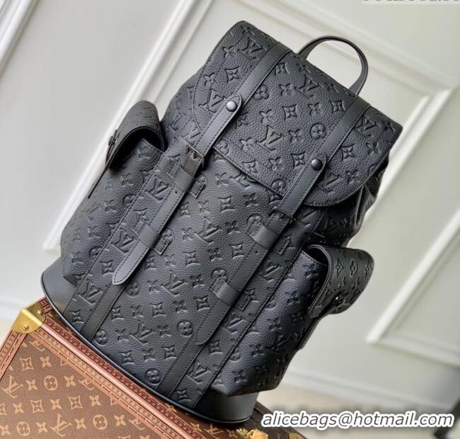 Well Crafted Louis Vuitton Mens Christopher MM Backpack Bag in Monogram Taurillon Leather M55699 Black 2025