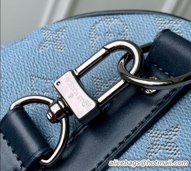 Top Grade Louis Vuitton Mens Keepall Bandouliere 50 Travel bag in Monogram Heritage Canvas M14837 Blue 2025