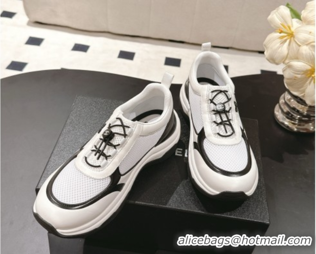Low Price Chanel Calfskin and Mesh Sneakers White 2025 CH061006