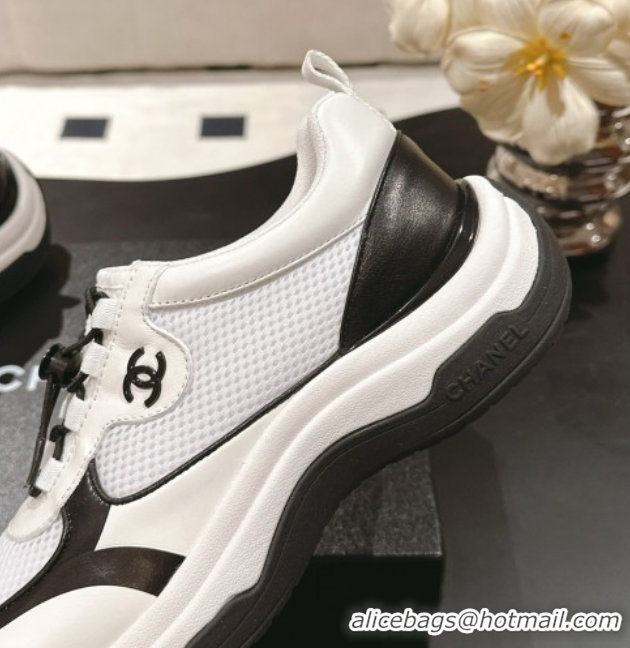 Low Price Chanel Calfskin and Mesh Sneakers White 2025 CH061006