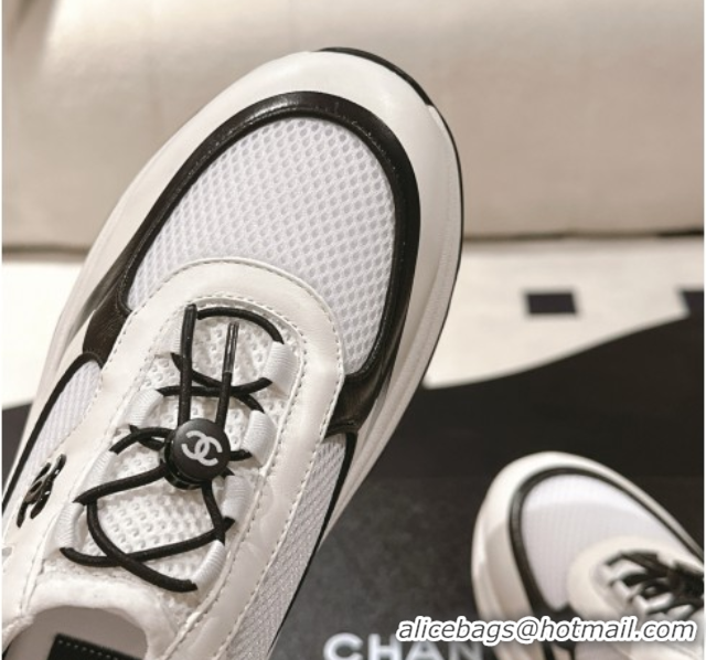 Low Price Chanel Calfskin and Mesh Sneakers White 2025 CH061006