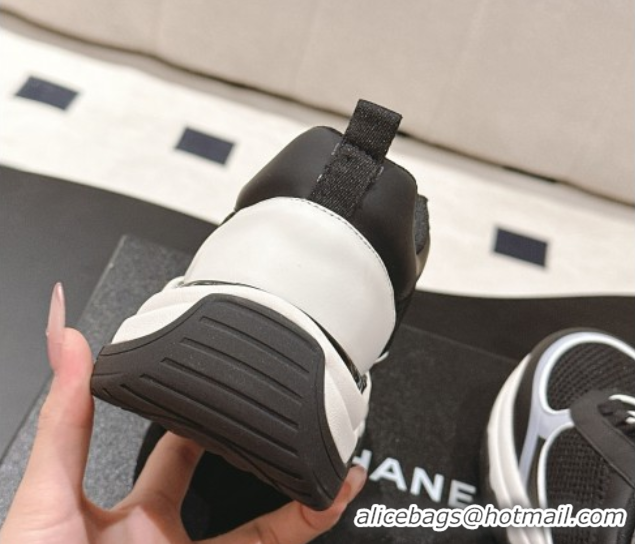 Good Quality Chanel Calfskin and Mesh Sneakers Black 2025 CH061006