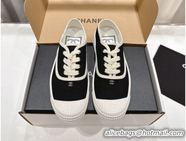 Best Product Chanel Canvas Sneakers Black 2025 CH061007
