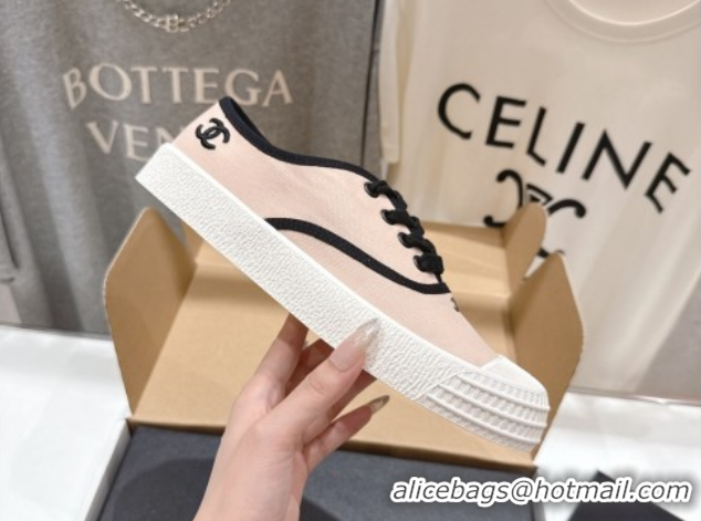 Popular Style Chanel Canvas Sneakers Light Pink 2025 CH061007