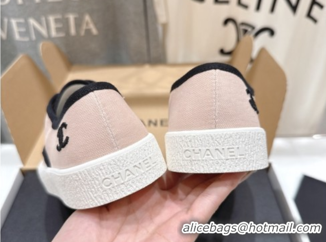 Popular Style Chanel Canvas Sneakers Light Pink 2025 CH061007