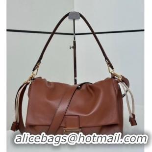Good Taste Fendi Mamma Baguette Large Bag in Nappa Leather 8677L Brown 2025