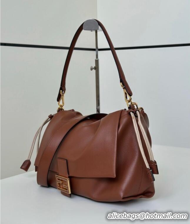 Good Taste Fendi Mamma Baguette Large Bag in Nappa Leather 8677L Brown 2025