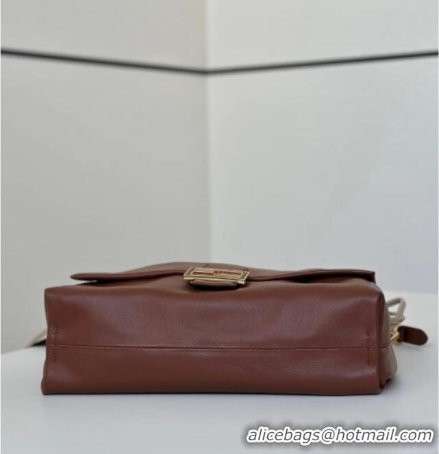 Good Taste Fendi Mamma Baguette Large Bag in Nappa Leather 8677L Brown 2025