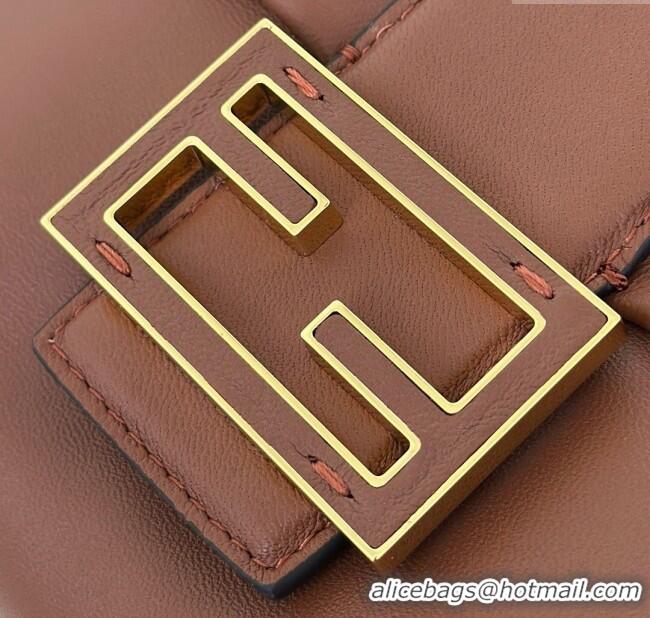 Good Taste Fendi Mamma Baguette Large Bag in Nappa Leather 8677L Brown 2025