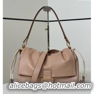 Famous Brand Fendi Mamma Baguette Large Bag in Nappa Leather 8677L Pale Pink 2025